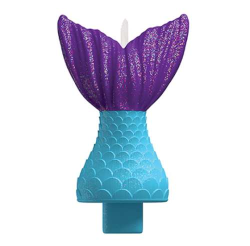 Mermaid Tail Birthday Candle - Click Image to Close